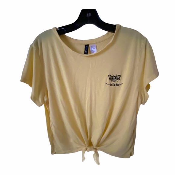 H&M Tops - H&M Divided Let It Bee Tied-Crop Top-Large